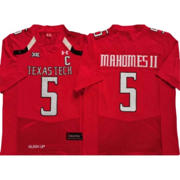 NCAA Texas Tech Red Raiders #5 Patrick Mahomes Red College Football Jersey