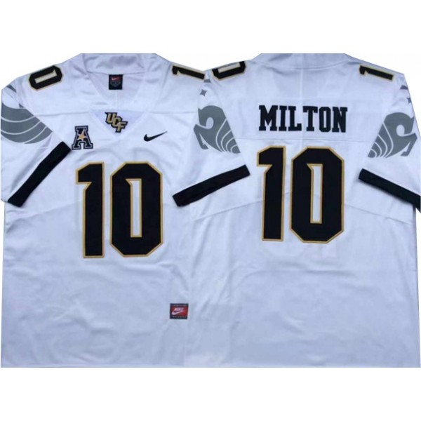 NCAA UCF Knights #10 McKenzie Milton White College Football Jersey