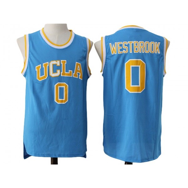 UCLA Bruins #0 Russell Westbrook Light Blue College Basketball Jersey