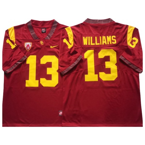 NCAA USC Trojans #13 Caleb Williams Red College Football Jersey