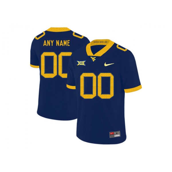 West Virginia Mountaineers #00 Navy College Football Custom Jersey