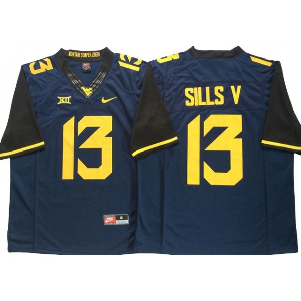 West Virginia Mountaineers #13 David Sills V Navy College Football Jersey