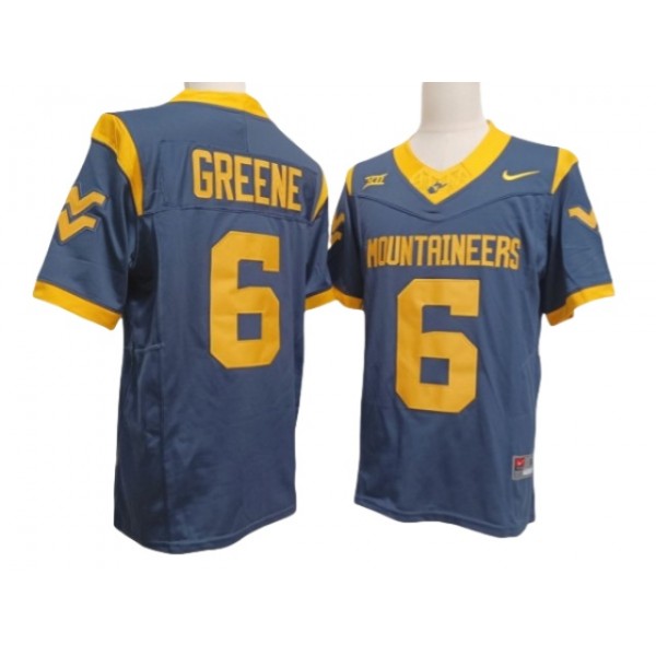 West Virginia Mountaineers #6 Garrett Greene Navy College Football F.U.S.E. Limited Jersey