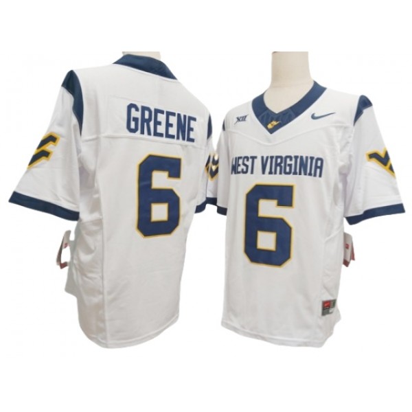 West Virginia Mountaineers #6 Garrett Greene White College Football F.U.S.E. Limited Jersey