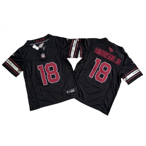 Arizona Cardinals #18 Marvin Harrison Jr. Youth Black Vapor F.U.S.E. Limited Jersey