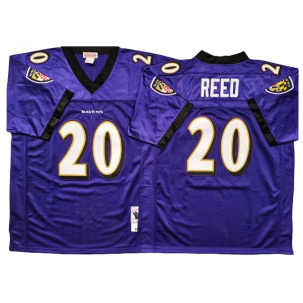 Baltimore Ravens #20 Ed Reed 2004 Throwback Purple Jersey