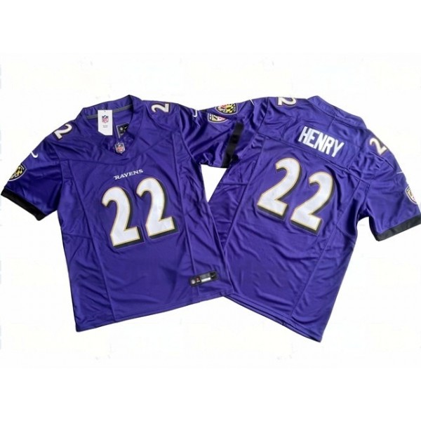 Baltimore Ravens #22 Derrick Henry Purple Vapor F.U.S.E. Limited Jersey