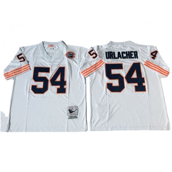 Chicago Bears #54 Brian Urlacher Throwback White Jersey