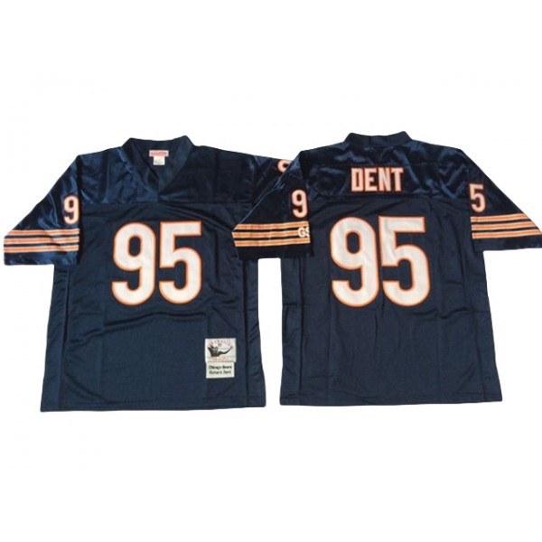 Chicago Bears #95 Richard Dent Throwback Navy Blue Jersey