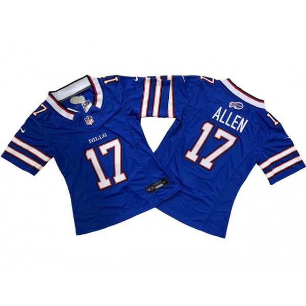 Buffalo Bills #17 Josh Allen Blue Women's Vapor F.U.S.E. Limited Jersey