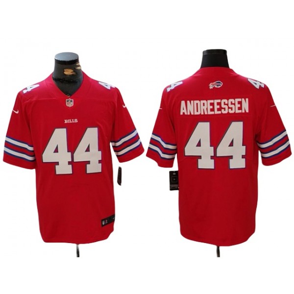 Buffalo Bills #44 Joe Andreessen Alternate Red Vapor Limited Jersey