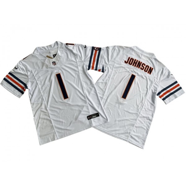 Chicago Bears #1 Jaylon Johnson White Vapor F.U.S.E. Limited Jersey