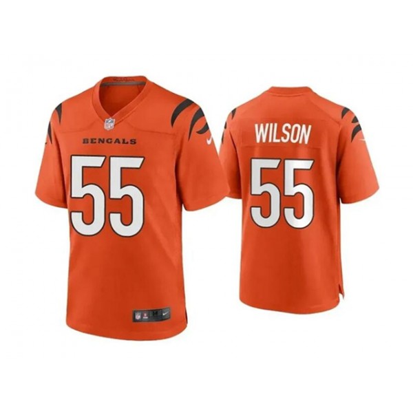 Cincinnati Bengals #55 Logan Wilson Orange Vapor Limited Jersey