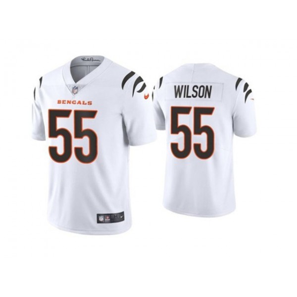 Cincinnati Bengals #55 Logan Wilson White Vapor Limited Jersey