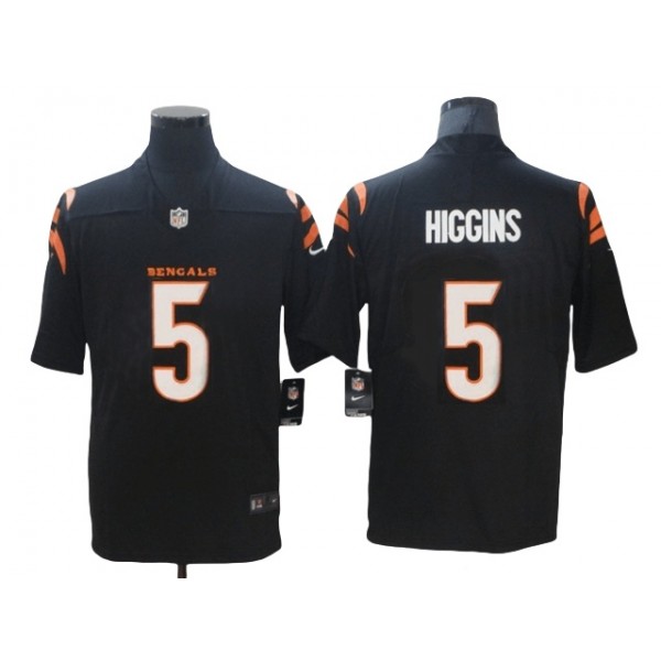 Cincinnati Bengals #5 Tee Higgins Black Vapor Limited Jersey