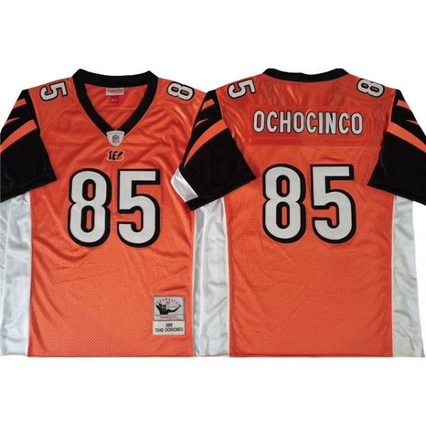 Cincinnati Bengals #85 Chad 'Ochocinco' Johnson 2009 Throwback Orange Jersey