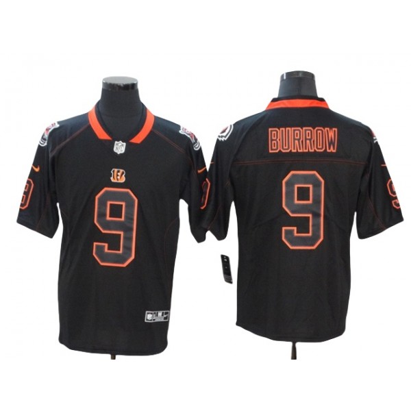 Cincinnati Bengals #9 Joe Burrow Black Shadow Limited Jersey