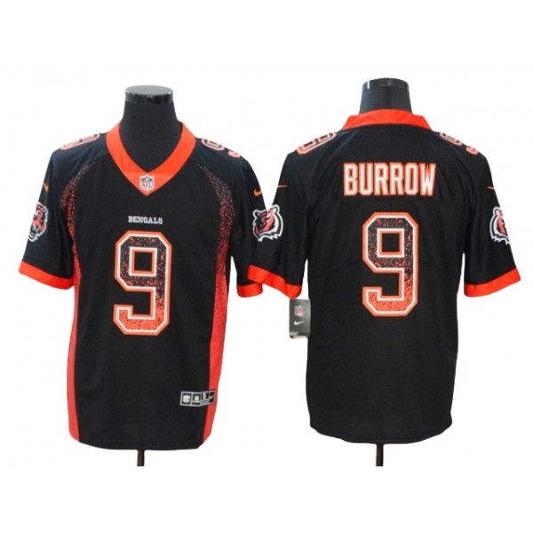 Cincinnati Bengals #9 Joe Burrow Black Drift Fashion Limited Jersey