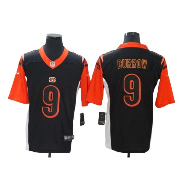 Cincinnati Bengals #9 Joe Burrow Black Inverted Limited Jersey