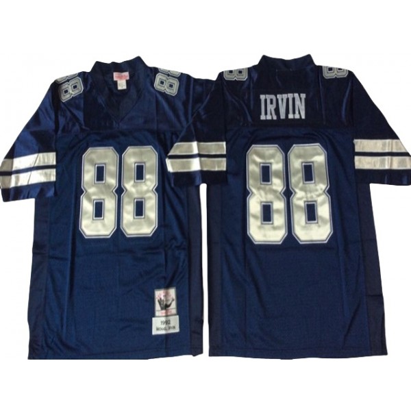 Dallas Cowboys #88 Michael Irving 1992 Throwback Navy Blue Jersey