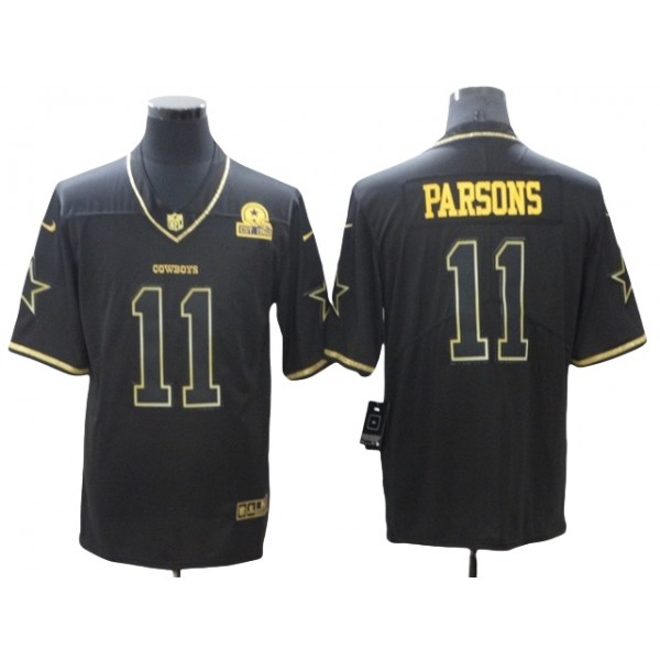 Dallas Cowboys #11 Micah Parsons Black Gold Vapor Limited Jersey