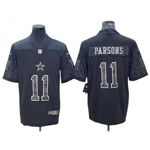 Dallas Cowboys #11 Micah Parsons Black RFLCTV Limited Jersey