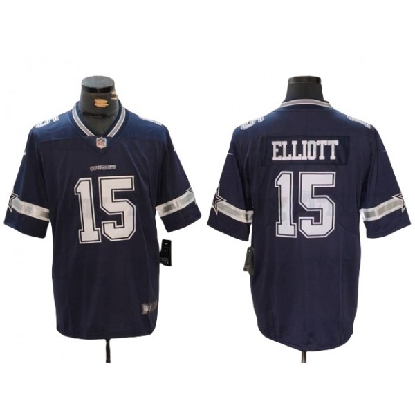 Dallas Cowboys #15 Ezekiel Elliott Blue Vapor Limited Jersey