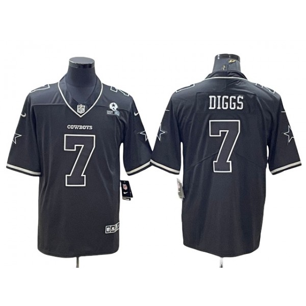 Dallas Cowboys #7 Trevon Diggs Black Shadow Limited Jersey