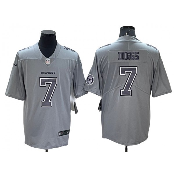 Dallas Cowboys #7 Trevon Diggs Gray Atmosphere Fashion Limited Jersey