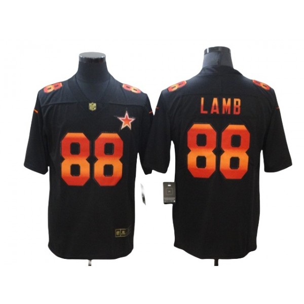 Dallas Cowboys #88 CeeDee Lamb Black Colorful Fashion Limited Jersey