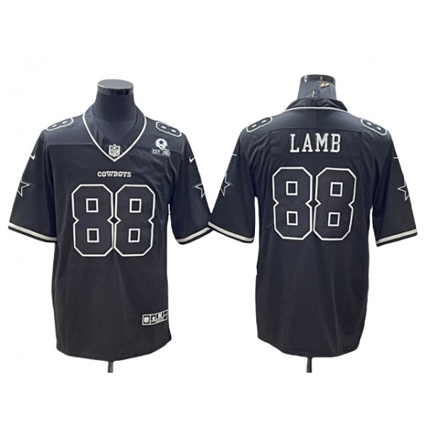 Dallas Cowboys #88 CeeDee Lamb Black Shadow Limited Jersey