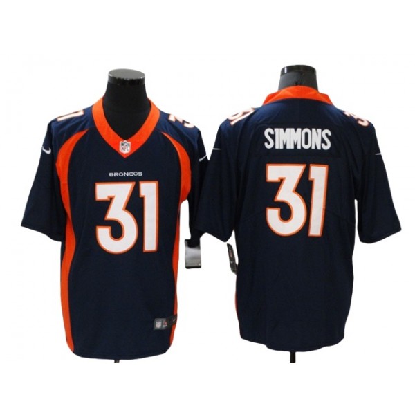 Denver Broncos #31 Justin Simmons Blue Vapor Limited Jersey