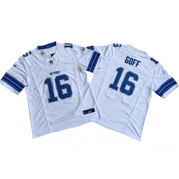 Detroit Lions #16 Jared Goff 2024 White Vapor F.U.S.E. Limited Jersey