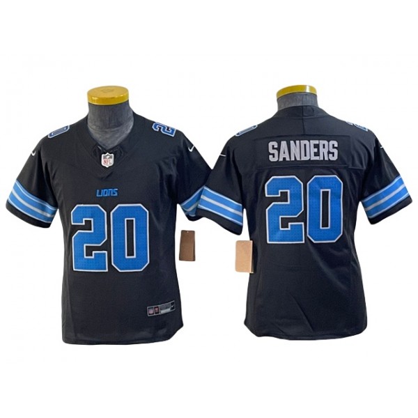 Detroit Lions #20 Barry Sanders Youth 2024 Black Vapor F.U.S.E. Limited Jersey