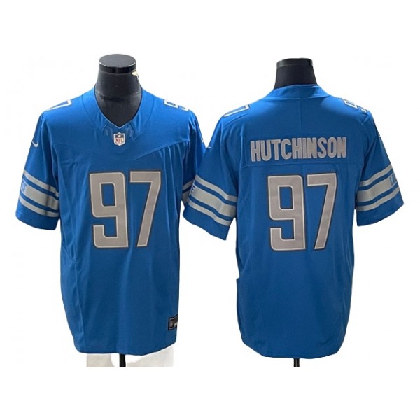 Detroit Lions #97 Aidan Hutchinson Blue Vapor F.U.S.E. Limited Jersey