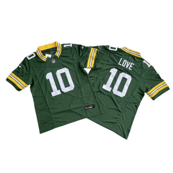 Green Bay Packers #10 Jordan Love Green Vapor F.U.S.E Limited Jersey