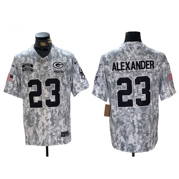 Green Bay Packers #23 Jaire Alexander Arctic Camo 2024 Salute To Service Limited Jersey