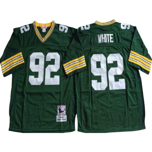 Green Bay Packers #92 Reggie White 1993 Throwback Green Jersey