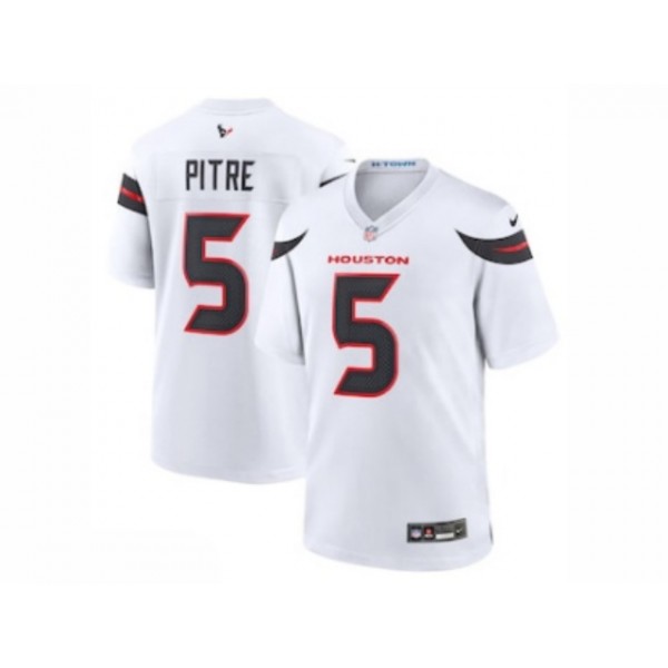 Houston Texans #5 Jalen Pitre 2024 White Vapor Limited Jersey