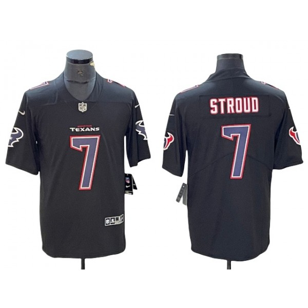 Houston Texans #7 C.J. Stroud Black Fashion Limited Jersey