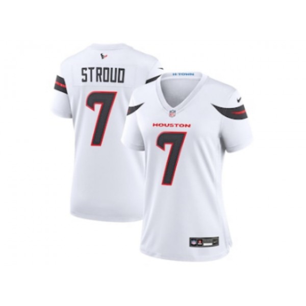 Houston Texans #7 C.J. Stroud Women's 2024 White Vapor Limited Jersey