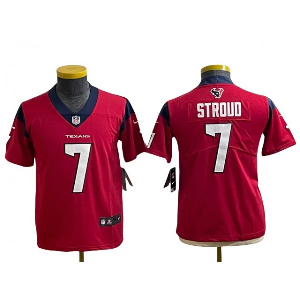 Houston Texans #7 C.J. Stroud Youth Red Vapor Limited Jersey