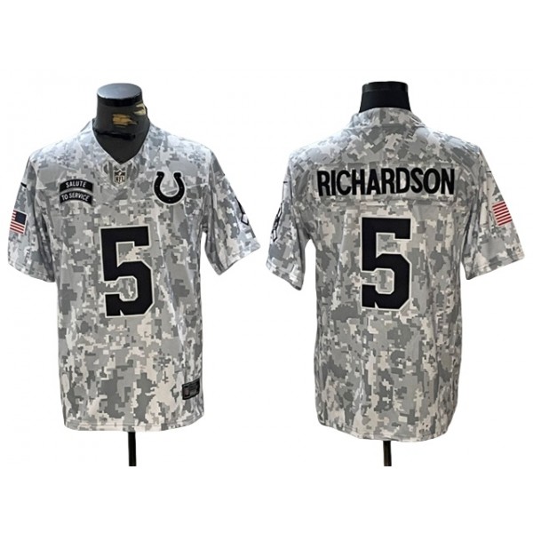 Indianapolis Colts #5 Anthony Richardson Arctic Camo 2024 Salute To Service Limited Jersey