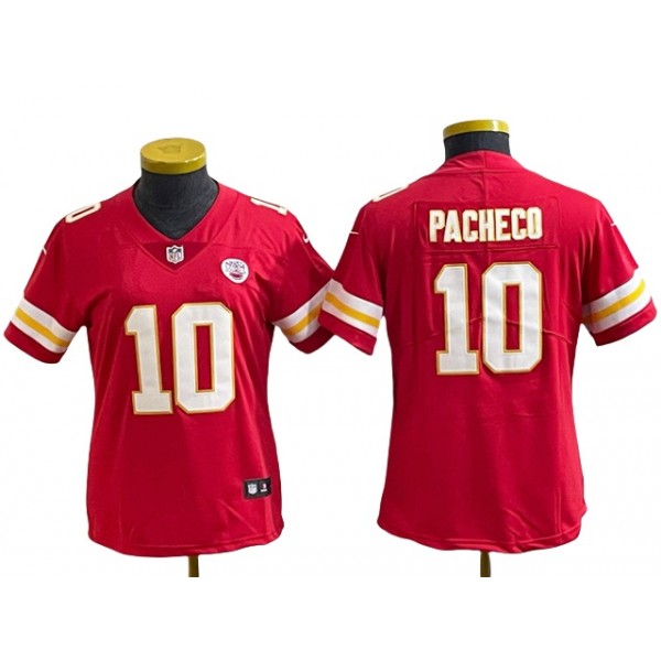 Kansas City Chiefs #10 Isaih Pacheco Women's Red Vapor Limited Jersey