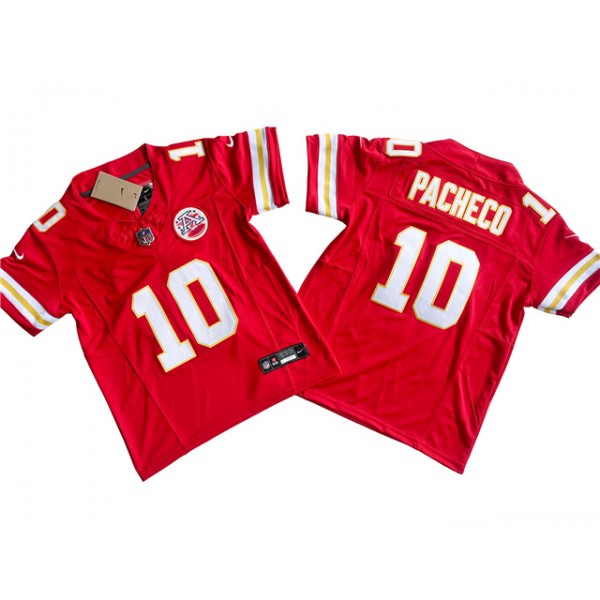 Kansas City Chiefs #10 Isaih Pacheco Youth Red Vapor F.U.S.E. Limited Jersey