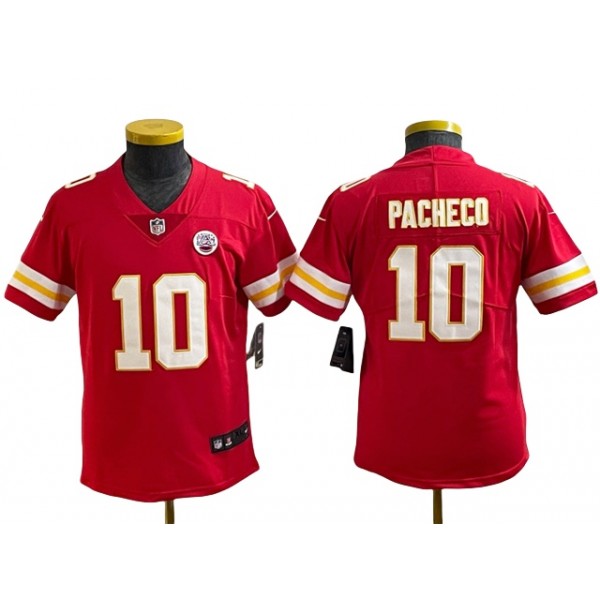 Kansas City Chiefs #10 Isaih Pacheco Youth Red Vapor Limited Jersey