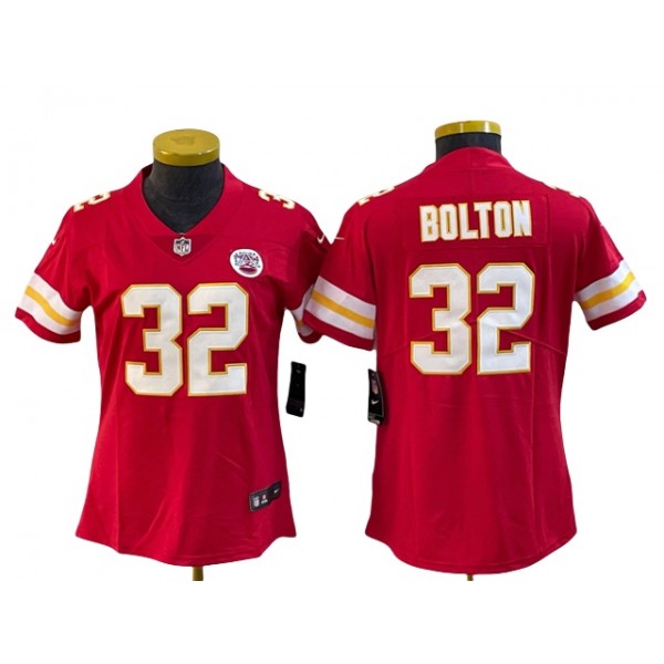 Kansas City Chiefs #32 Nick Bolton Women's Red Vapor Limited Jersey