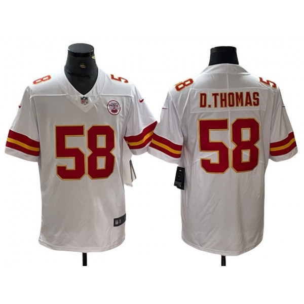 Kansas City Chiefs #58 Derrick Thomas White Vapor Limited Jersey