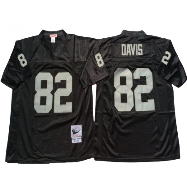 Raiders #82 Al Davis Throwback Black Jersey