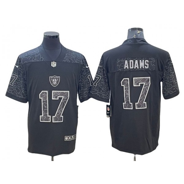 Las Vegas Raiders #17 Davante Adams Black RFLCTV Limited Jersey